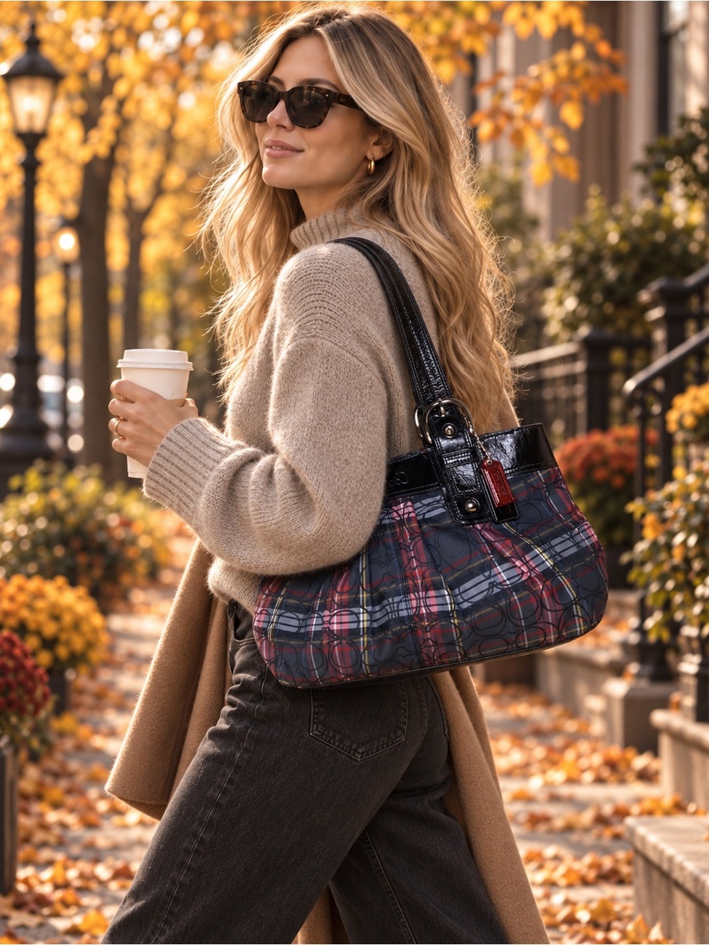 Coach Poppy Soho Tartan Plaid Tote F15228 | Vintage Y2K